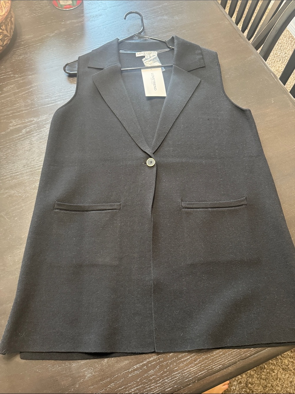 LoveTrend Black Sleeveless Blazer Vest